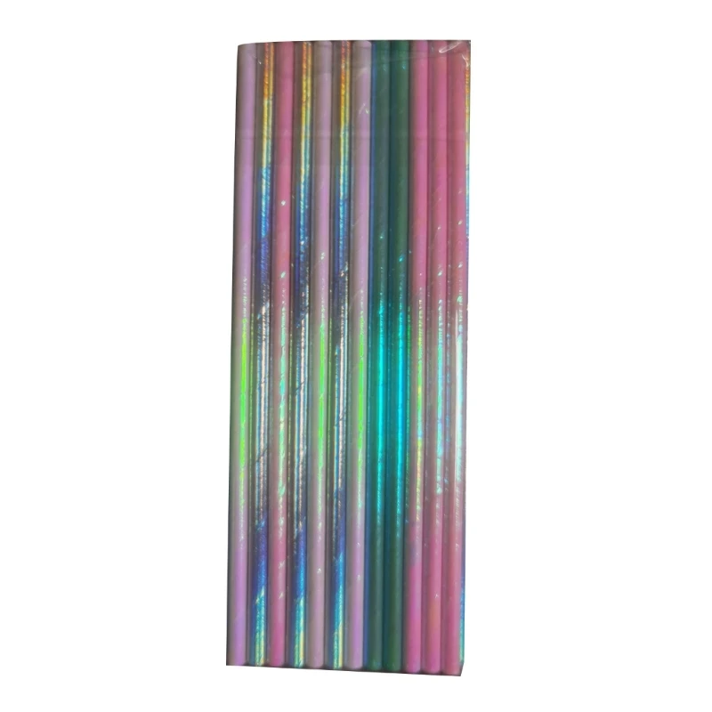

Iridescent- Paper Straws Pack 25 Paper Straws for Party Supplies Birthday Wedding Bridal Juice shakes