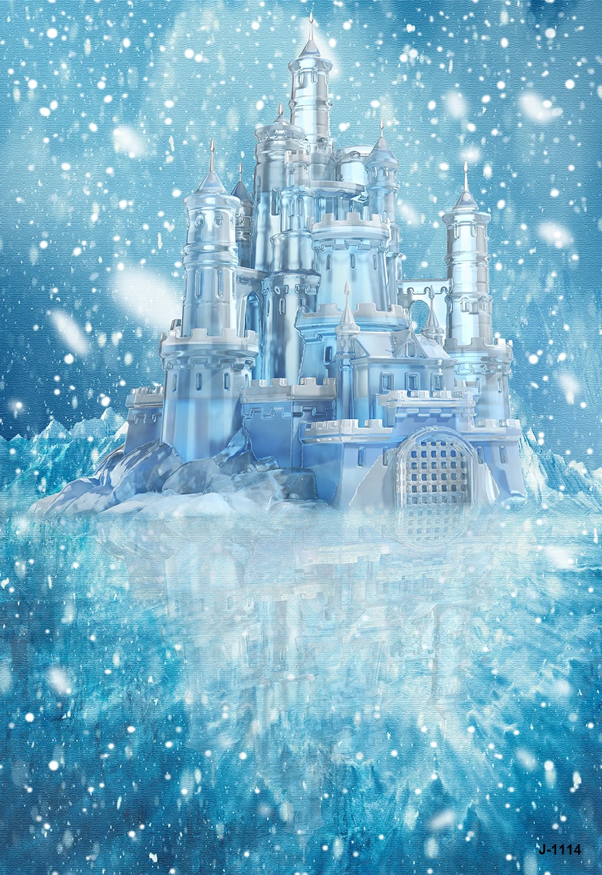 Winter Frozen Castle Backdrop Snow Wonderland Landscape Portrait - Main Image