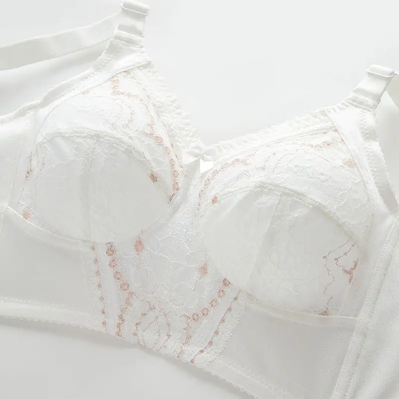 Wilreless Minimizer Bra for Women Full Coverage Underwear Female Thin Lace Floral Lingerie 34 36 38 40 42 C D E F Markdown Sale
