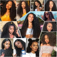 250% Remy crépus bouclés 13x6 Hd dentelle frontale perruque cheveux humains brésilien pré plumé sans colle perruques pour les femmes 13x4 dentelle avant perruques 6