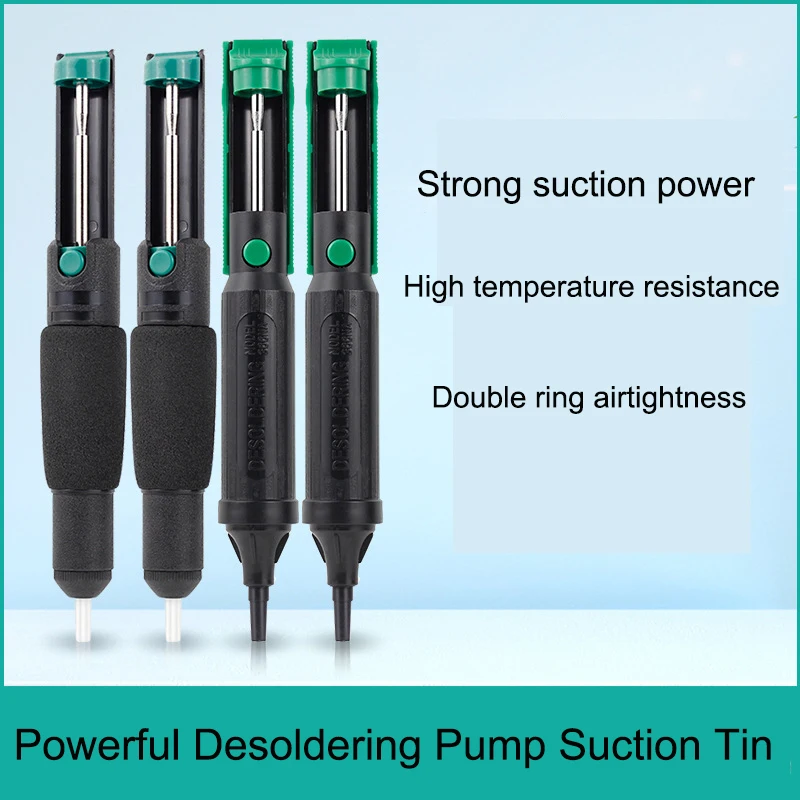 Powerful Desoldering Pump Suction Tin Gun Soldering Sucker Pen Removal Vacuum Solder Iron Welding Repair Tool desoldering suction pump desoldering pump desoldering tool electrothermal solder sucker