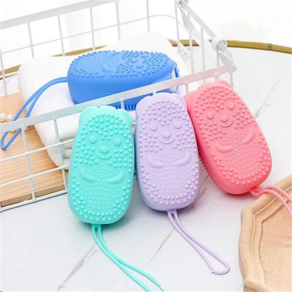 Body Scrub Beauty Health Bath and Body Works Silicone Body Scrubber Shower Exfoliating Scrub Sponge Bubble Bath Brush Massager