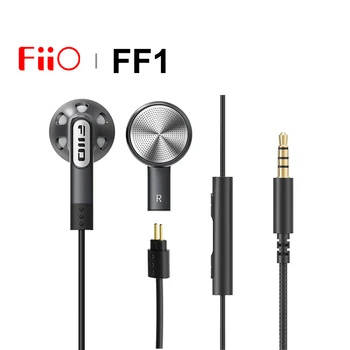 FiiO FF1 14.2mm 다이나믹 드라이버 오픈 이어버드 하이파이 음악 유선 이어폰 베이스 0.78mm 분리형 케이블 마이크 인라인 컨트롤