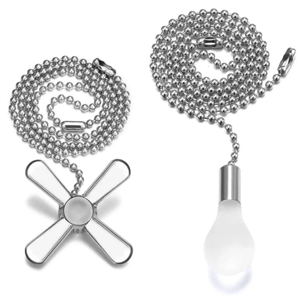 Ceiling Fan Pull Chain Beaded Ball Extension Chains Light Bulb Fan Cord Light Bulb Pull Buckle Chandelier Parts 1PCS