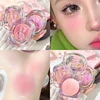 Young Girl Gradient Milk Blusher Palette Matte Nude Shimmer Rouge Rubor Natural Face Contour Shading Blush Korean Dupes Makeup 1