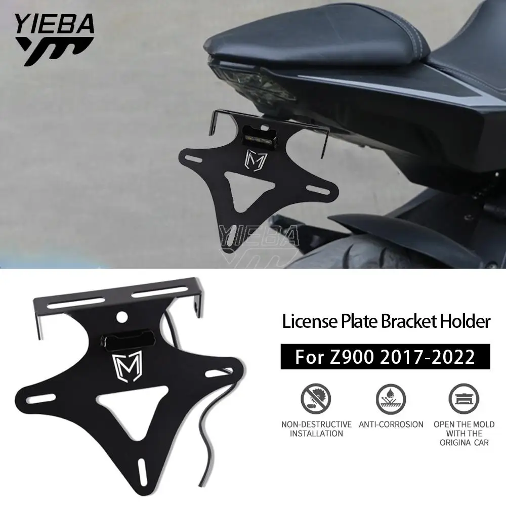 

Z 900 License Plate Holder LED Light For KAWASAKI Z900 2017-2022 2021 Motorcycle Fender Eliminator Tail Number Plate Bracket
