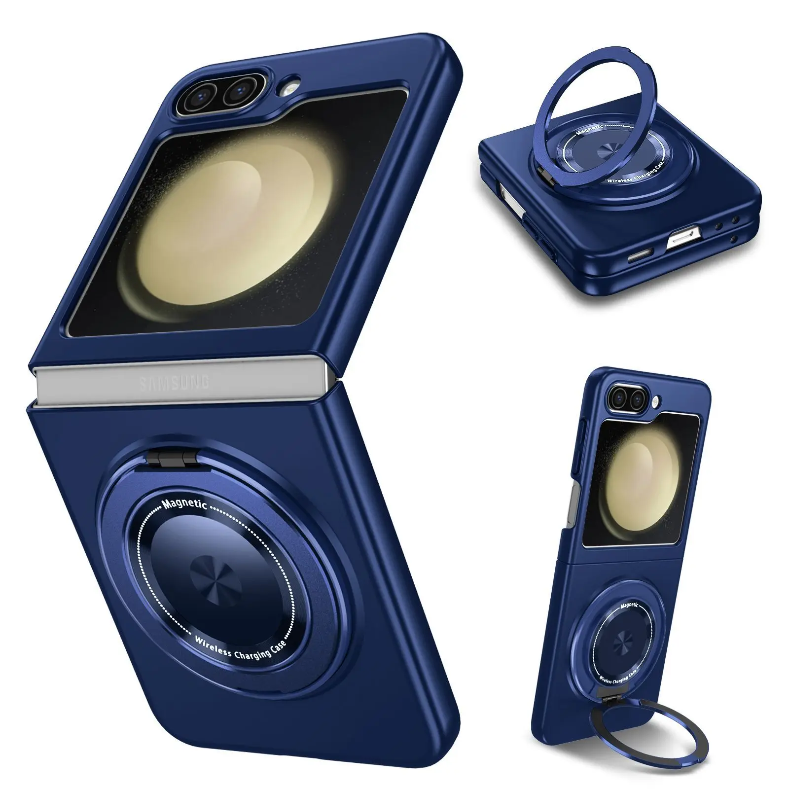 360° Magnetic Rotating Ring Phone Case - Hard Shell Protection Cover for Samsung Galaxy Z Flip Series