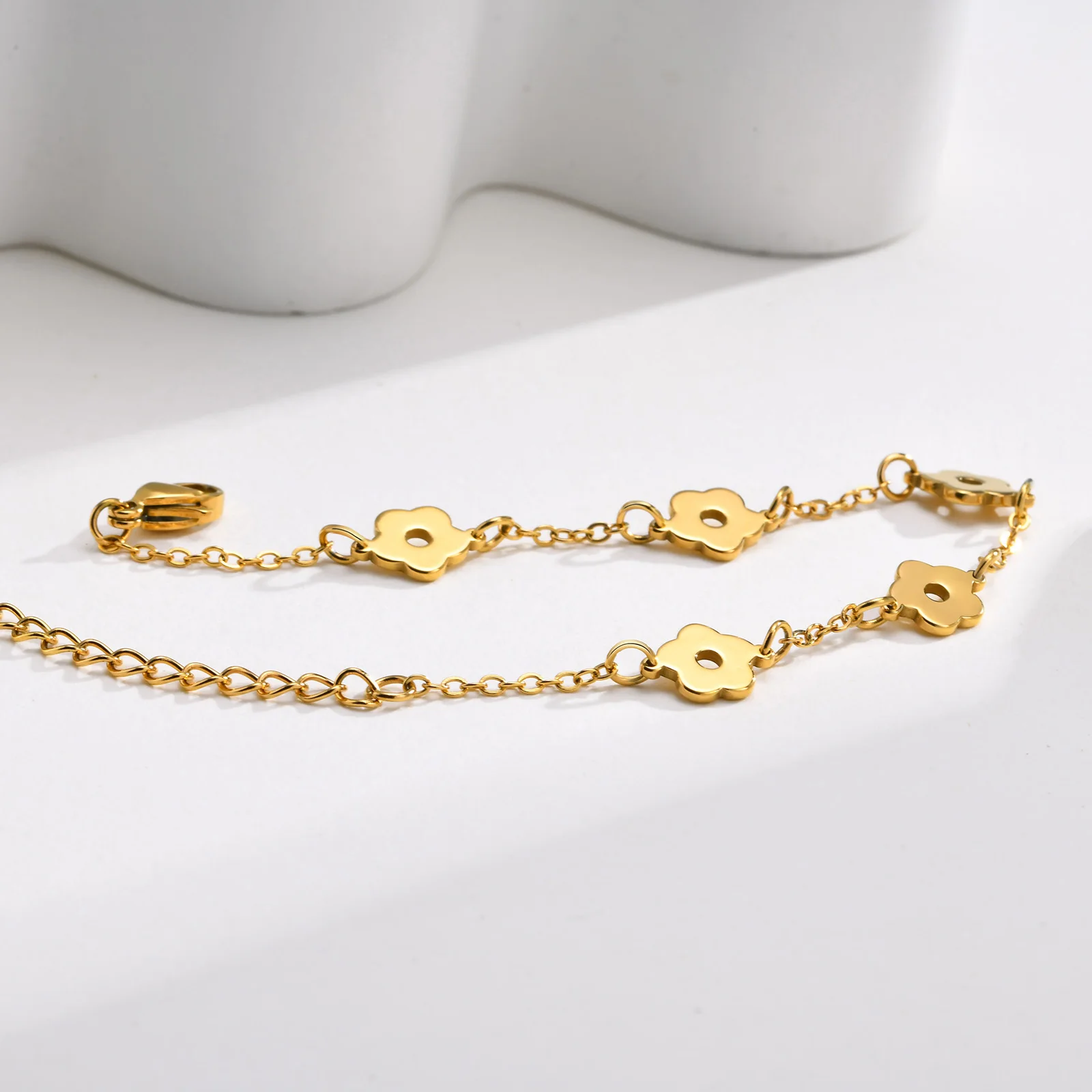 Bracciale a catena in acciaio inossidabile con serpente a doppio strato in accia