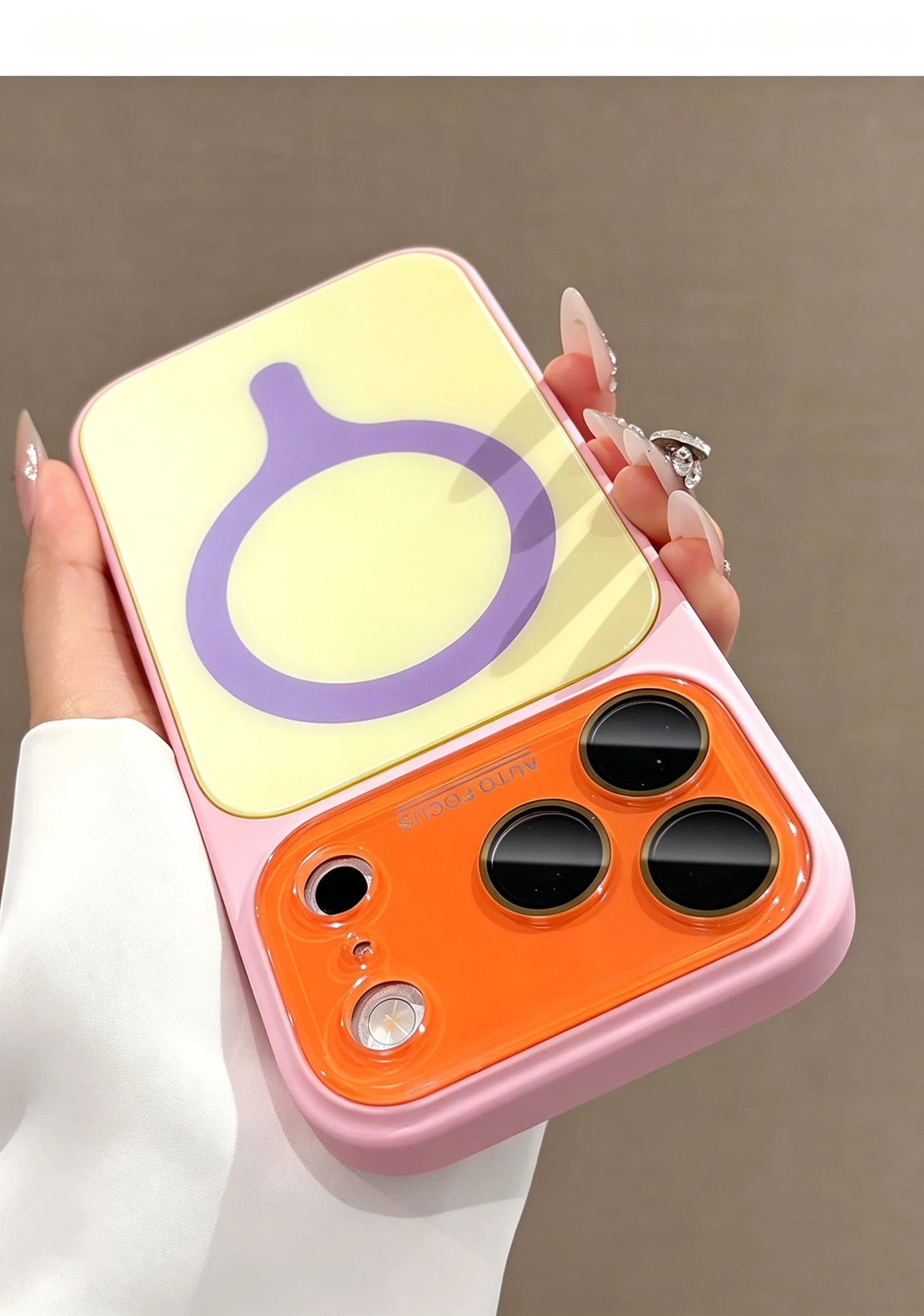 Enhanced Matte Phone Case with Camera Protection and Magnetic Wireless Charging Compatibility