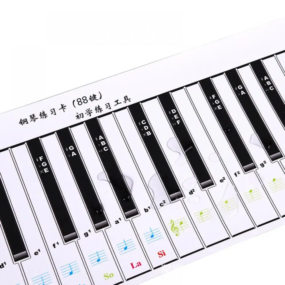 Waterproof Portable Flexible 88 Key Electronic Piano Keyboard Practice Card