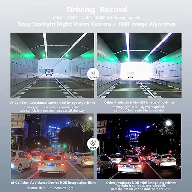 Dash Cam MINIEYE C1 Collision Avoidance Device Smart DashCam 1944P 140&deg; Wide Angle Front Night Vision with ADAS Lane Departure Warning