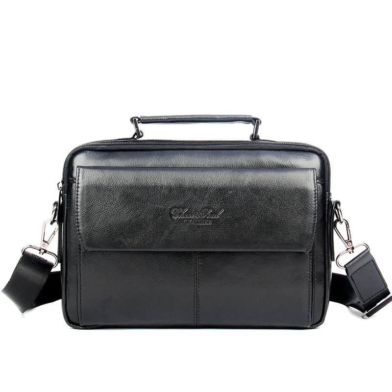 Genuine Leather Men Business Shoulder Bag Cross Body Messenger Bags Cowhide Handbag Tote Briefcase