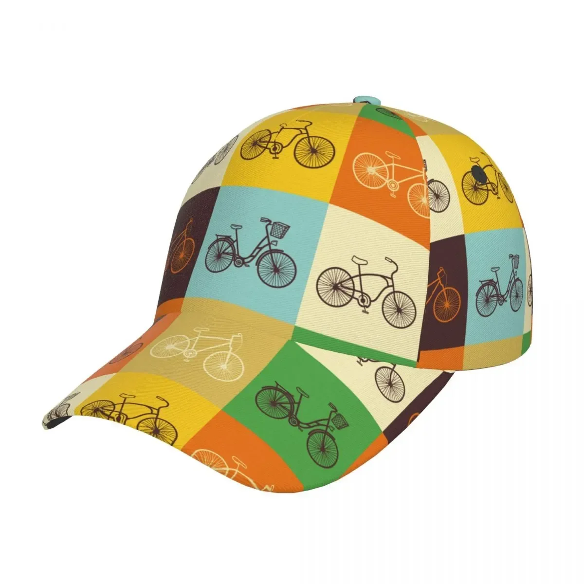 

Vintage Colorful Bikes Bicycle Biking Baseball Cap Outfits Stylish Snapback Hat Men Women Outdoor Summer Adjustable Fit