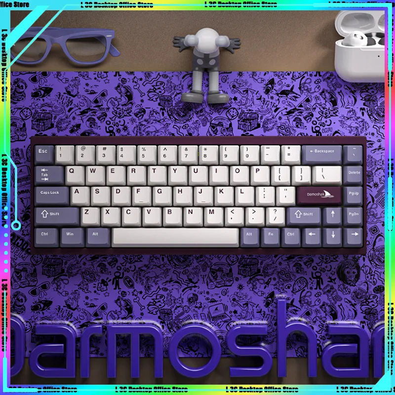 

Проводная Магнитная клавиатура Darmoshark KT68Z, механическая клавиатура под заказ, из алюминиевого сплава, 68 клавиш, горячая замена, RGB, без конфликта, подарок для геймера