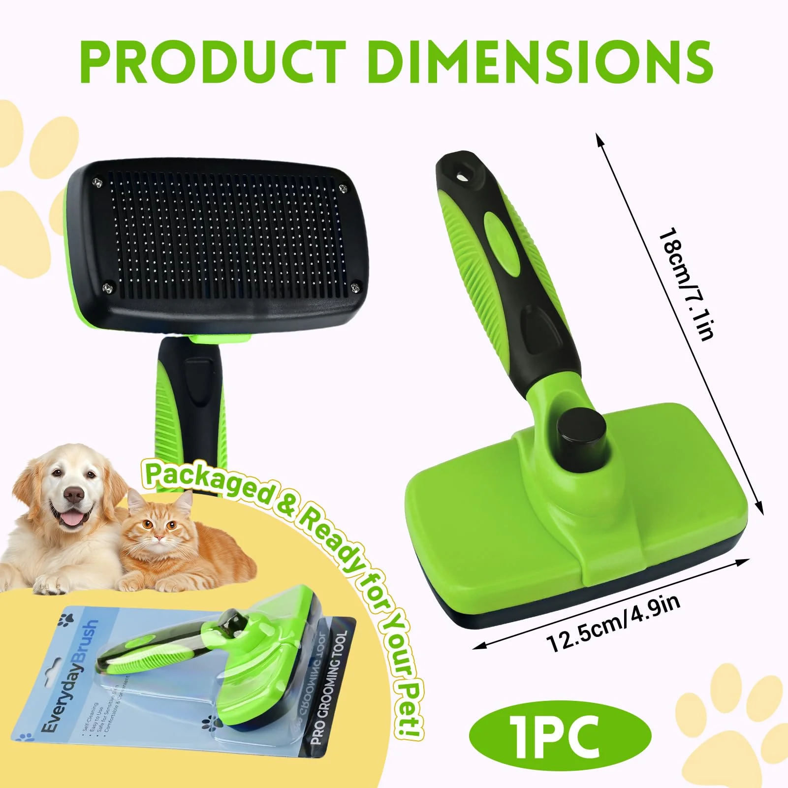 Pet Brush for Dogs Cats Dog Comb Pet Hair Removal Brush Cat Grooming Comb Dog Hair Remover Dog Accessories Dog Massage Combs 4
