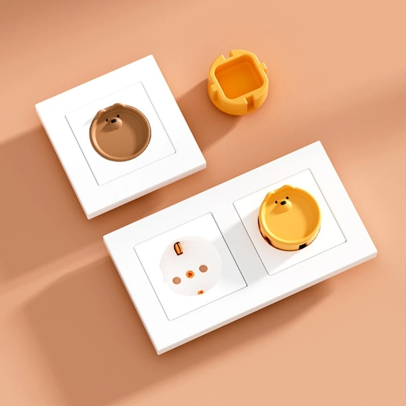 Socket Covers Childproof Power Socket Protective Caps Silicone Dust Proof Cover Infant Safety Electrical Outlet Cover for EU Plugs