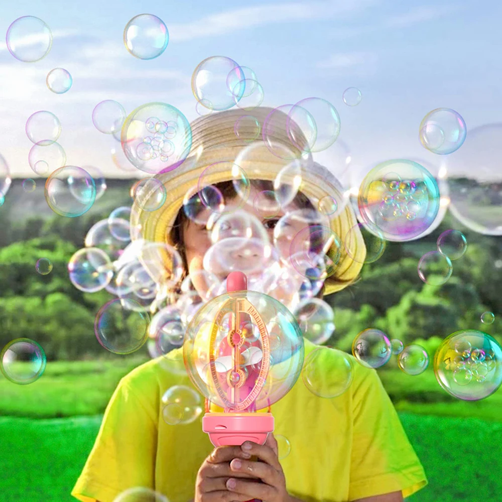 Blowing Bubbles Automatic Bubble Gun Toys Machine Summer Outdoor Party Play Toy For Kids Birthday Surprise Gifts for Water Park 3