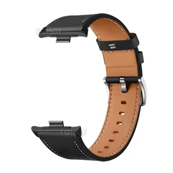 Premium Leather Wristband Bracelet - Stylish Replacement Strap Compatible with Smart Watches (Black)