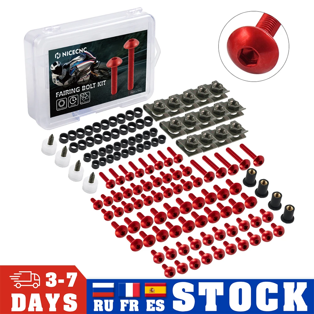 

177PCS CNC Fairing Bolt Kit Fastener Clips Screw For Honda CBR600RR CBR1000RR CBR 600 F2 F3 F4 CBR 600 RR 1000 RR 900 929RR 650R