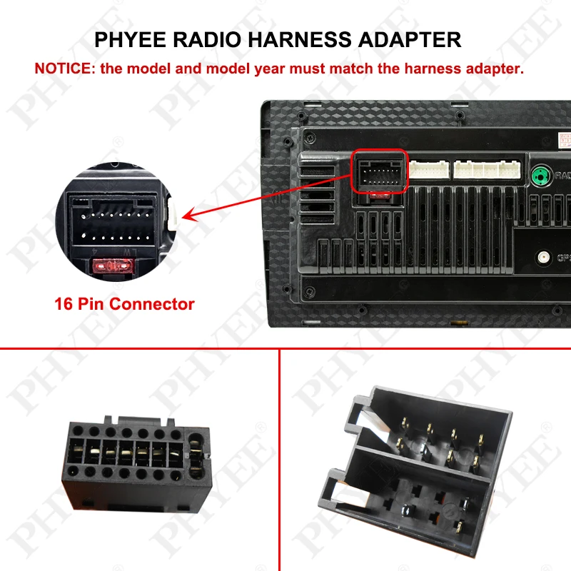 Fiegromech Aftermarket Car Radio Stereo Wiring Harness