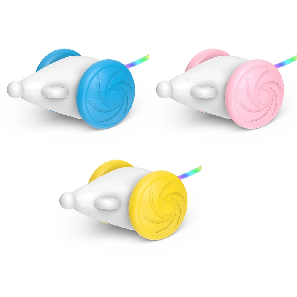 

Interactive Cat Toys For Indoor Automatic Cat Toys With LED Lights Smart Electric Cat Mice Toy USB Rechargeable Pet Exercise Toy