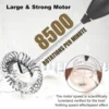 MINI Milk Frother USB Rechargeable 3 Speeds Foam Maker Coffee Whisk Mixer Electric Handle Blender Egg Beater 3