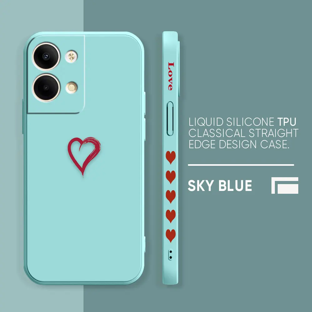 thumbnail image 1 of Case For OPPO RENO 8 7 9 6 7SE 5 4 4SE 4 3 4G 5G PRO PLUS Colour Simple Liquid Silicone Case Simple Lover Line Art, 1 of 5