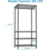 Mini Portable Closet, 4 Tiers Freestanding Clothing Garment Rack for Small Space, Metal Clothes Wardrobe System for Bedroom 5