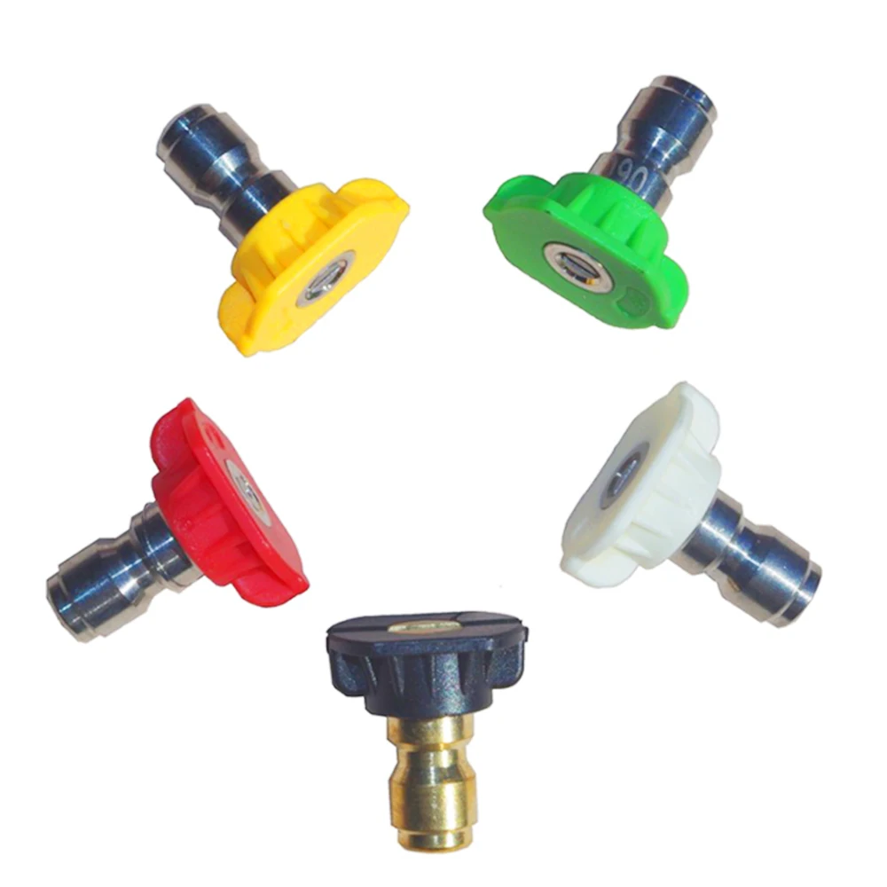 High Pressure Mix Color Quick Connector 1/4" Car Washing Metal Jet Lance Nozzle 5PCS
