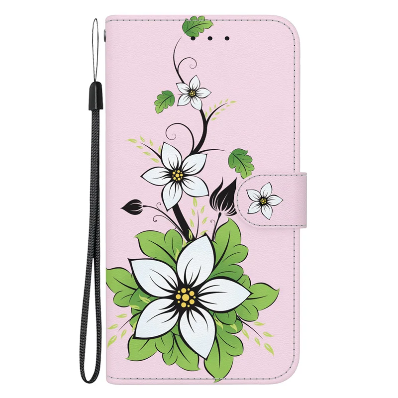 Elegant 3D Fashion Leather Magnetic Flip Wallet Phone Case with Artistic Design