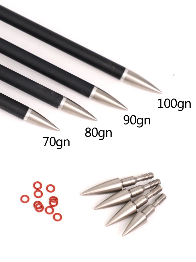 12pcs ID6.2mm Arrow point 70/80/90/100/125Grain Arrowheads for Archery Arrow Tips Accessories