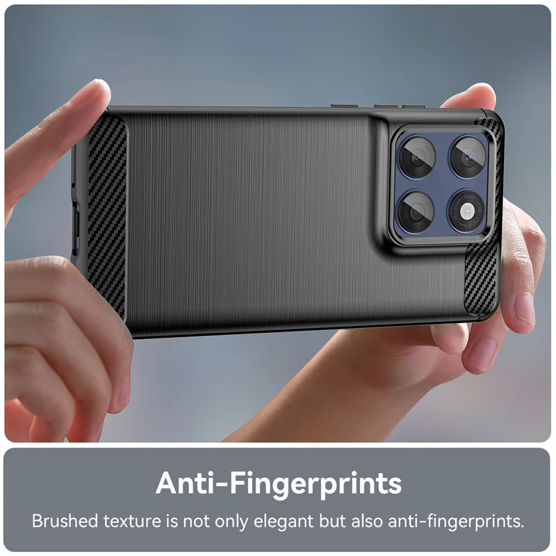 Luxury Carbon Fiber Silicone Shockproof Back Cover Case