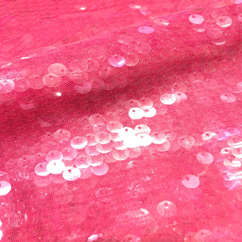 

Sequin Heavy Industry Embroidery Mesh Fabric Transparent Circular Fabric Dress Material Wedding Dress Decoration Fabric