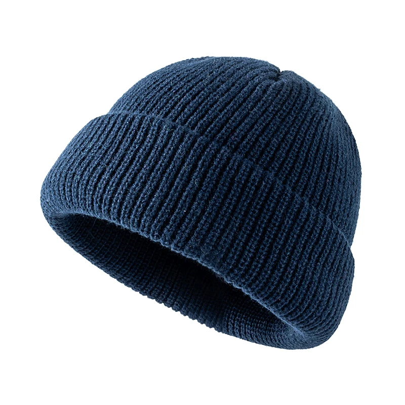 

Trendy Style Knitted Hat For Men And Women Caps Wool Fashion Simple Warm Skullies Beanies Solid Autumn Winter Beanie Cap