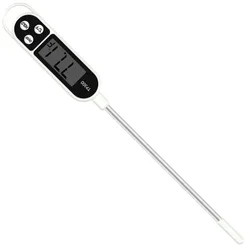 Digital Kitchen Thermometer with LCD Display for Cooking and Meat温hermomètre (White)