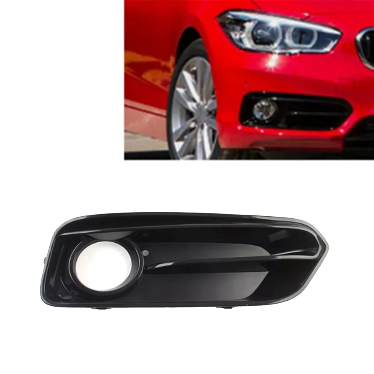 A02Q-자동차 앞 범퍼 안개등 그릴 안개등 커버 51117371668 BMW 1 시리즈 F20 스포츠 2015-2019 오른쪽