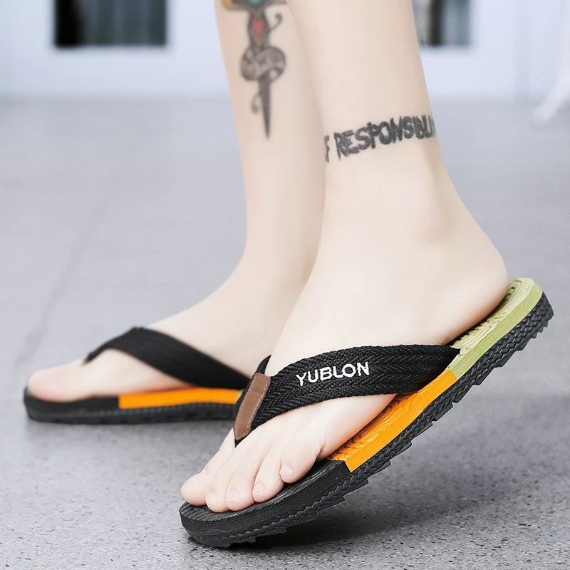 Men Flip Flops Slides Trend Summer Anti-skid Man Slippers Outdoor Light Casual Beach Male Sandals Household Slides for Men