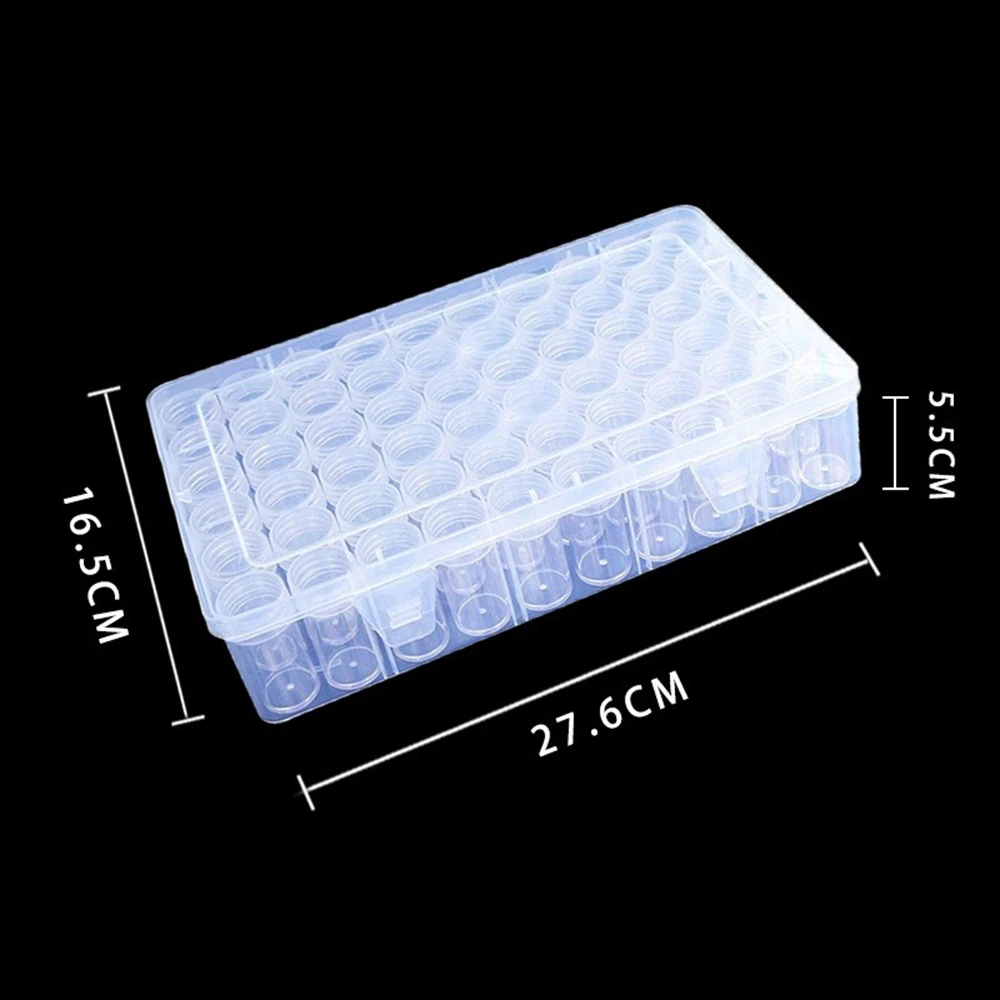 60 Bottles Diamond Painting Container Case With Color Number Stickers Labels Stickers Beads Storage Box Organizer Tools