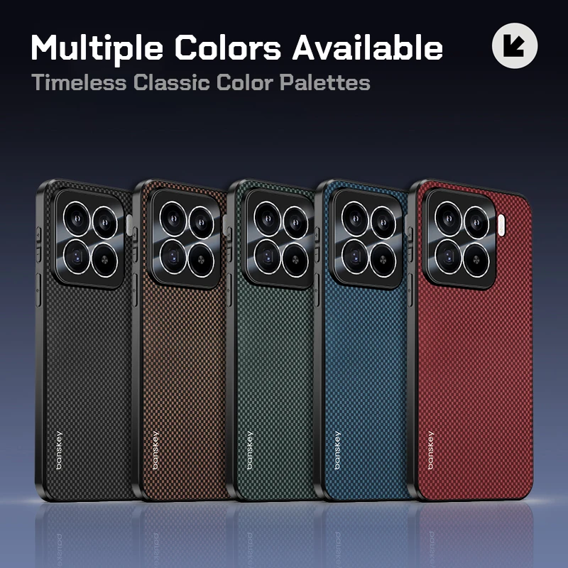 Premium Matte Kevlar Carbon Fiber Phone Case with Camera Protection