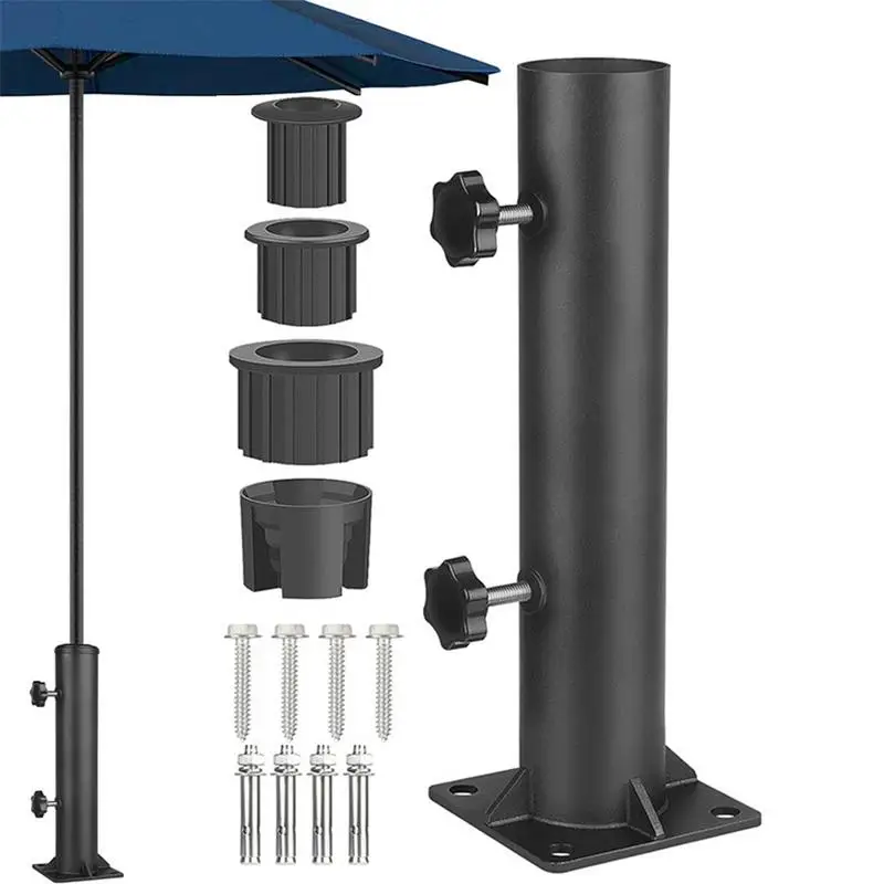 

Подставка для зонта для патио, сверхмощный металлический держатель, подставка для зонта для рынка, основание для зонта, регулируемый держатель для зонта для патио
