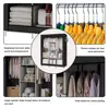 Canvas Wardrobe Dustproof Clothes Storage Dormitory Apartment Free Dust Bags US 3