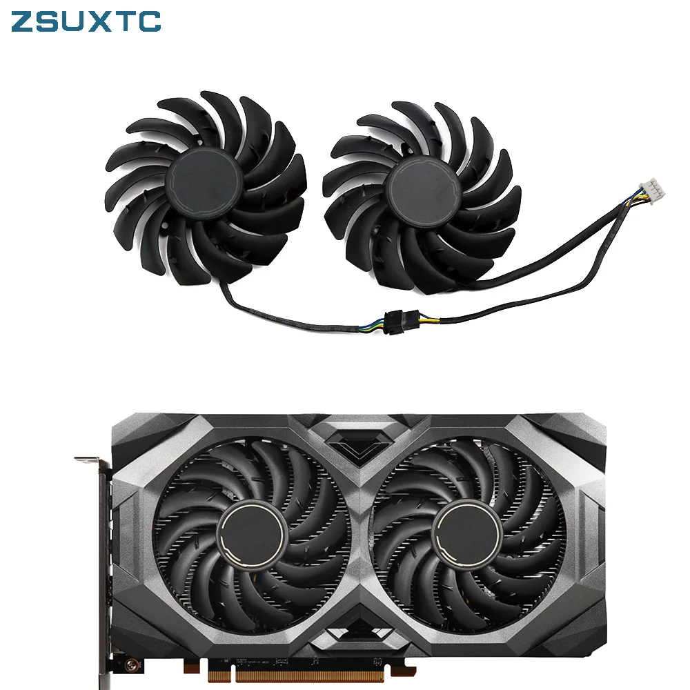 Placa Gráfica de Vídeo Ventiladores Ventilador Refrigerador Pld09210s12hh 4pin Rx5600 rx 5700xt Msi Radeon rx 5600 xt Mech oc 87 mm
