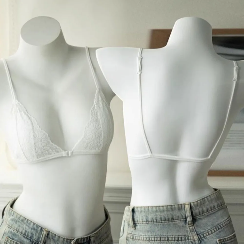 Ultra-Thin Lace Wireless V Bra with Front Closure - Seamless Anti-Sagging Lingerie