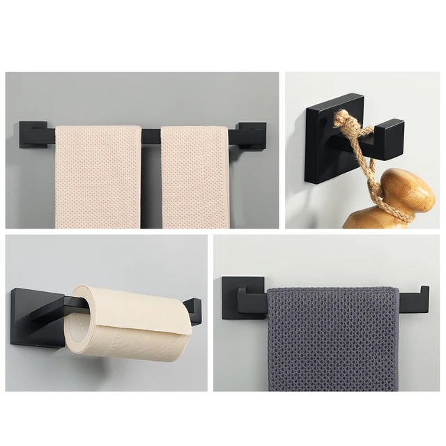 Aluminium Made Bathroom Hardware Accessories Paper Holder Paper Racks Matte  Black Toilet Paper Stand Shelf - AliExpress