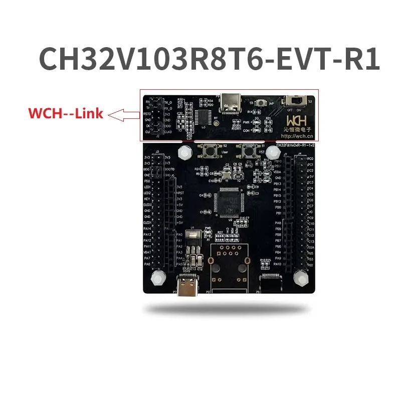 CH32V103-Entwicklungsboard, On-Board WCH-Link-Debugger CH32V103R8T6 Mikrocontroller-Evaluierungsboards