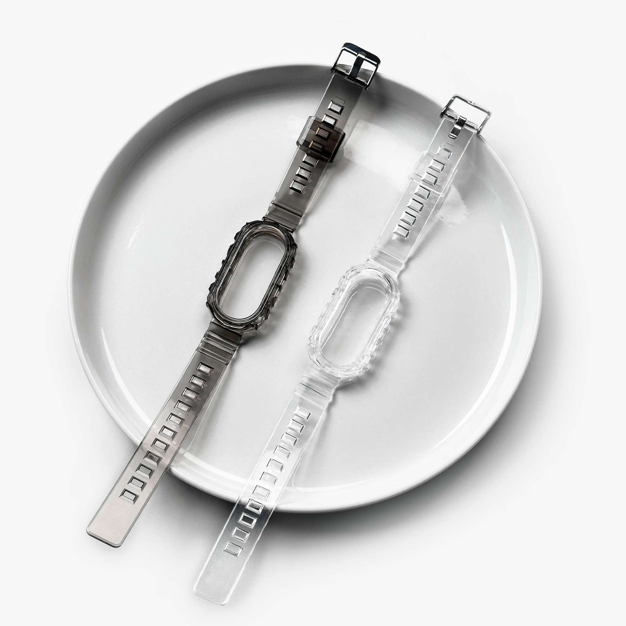 Transparent TPU Strap - Clear Soft Sport Wristband, Sweatproof Smartwatch Accessory