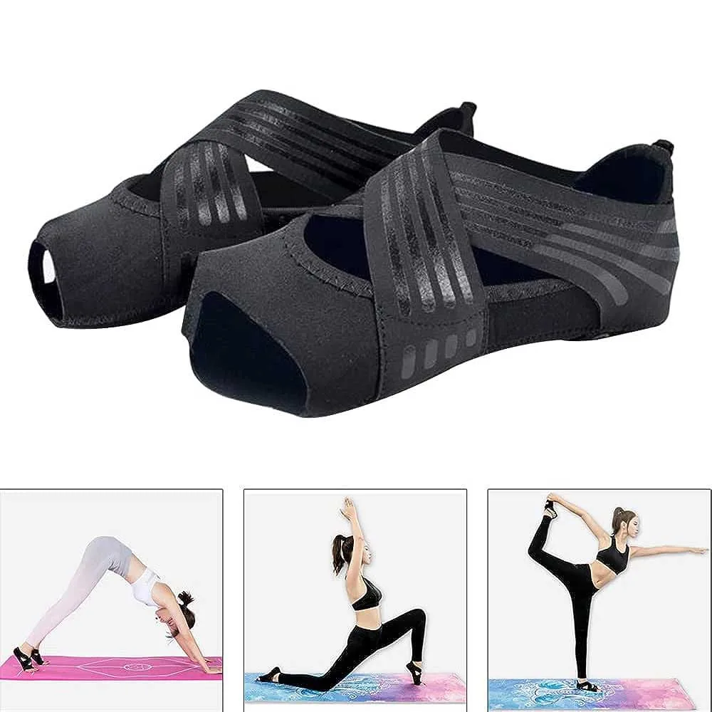 1pair Toe Split Grip Socks, Non-Slip Low Cut Socks For Yoga Dance Pilates,  Women's Socks