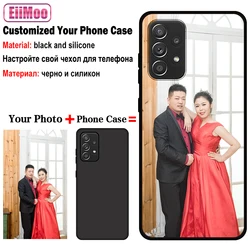 Personalized Photo Phone Case - Premium Silicone, Glass, or Leather Cover - Samsung S23Ultra (Silicone Black Case)