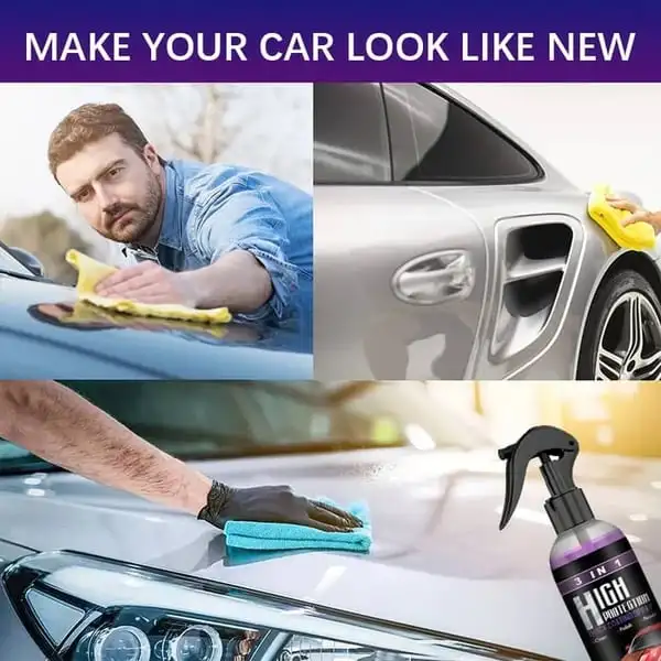 3 in 1 High Protection Quick Car Coating Spray - 500 ML Nano Ceramic  Coating for Cars, Ceramic Car Wax Polish Hydrophobic Spray - AliExpress