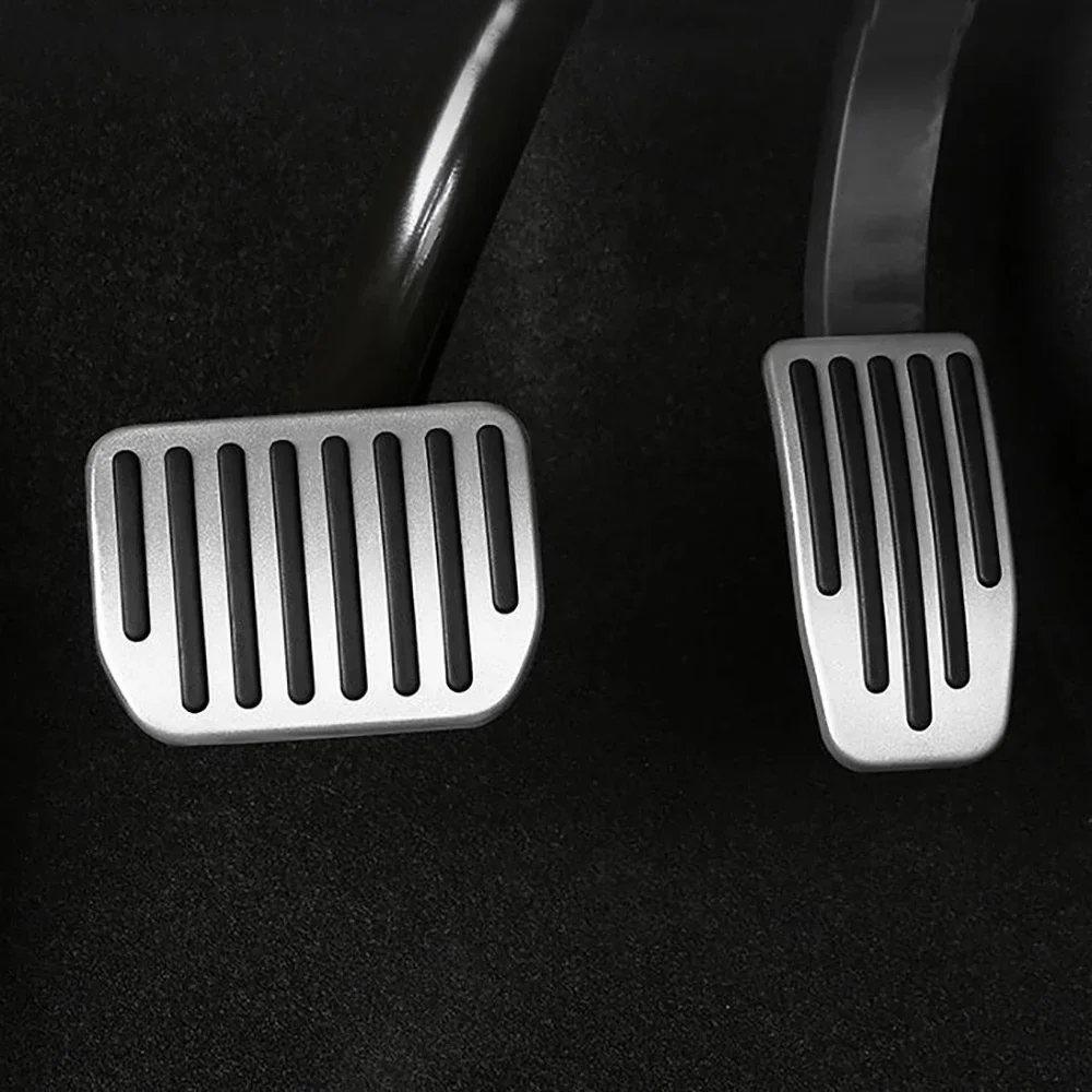 Car Brake Accelerator Pedal Cover Aluminum Alloy Interior Accessories Modification Car Styling for Tesla Model 3 Model Y foot pedal pads aluminum alloy foot pedal foot pedals cover